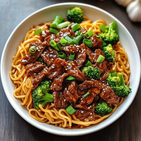 Sticky Beef Noodles