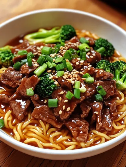 Sticky Beef Noodles Recipe