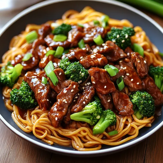 Delicious Sticky Beef Noodles