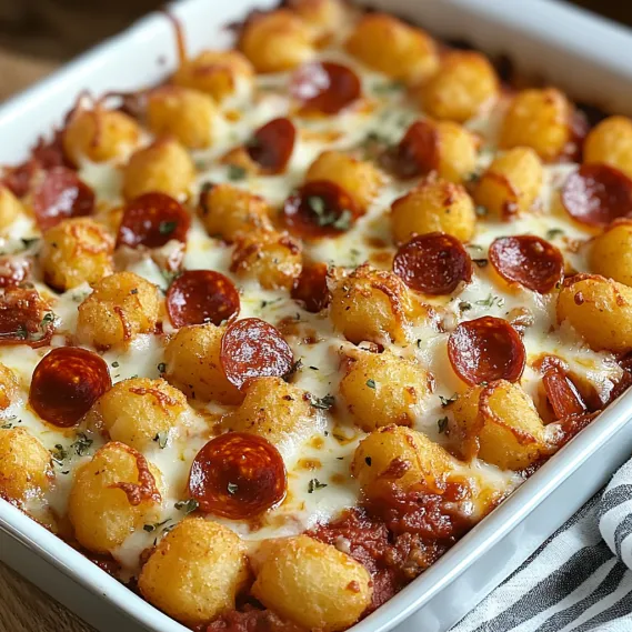 Best Pizza Tot Casserole