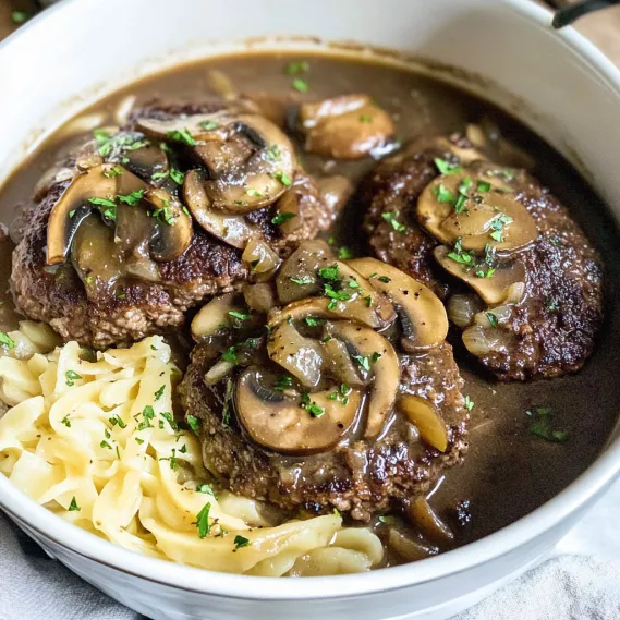 Delicious Slow Cooker Salisbury Steaks