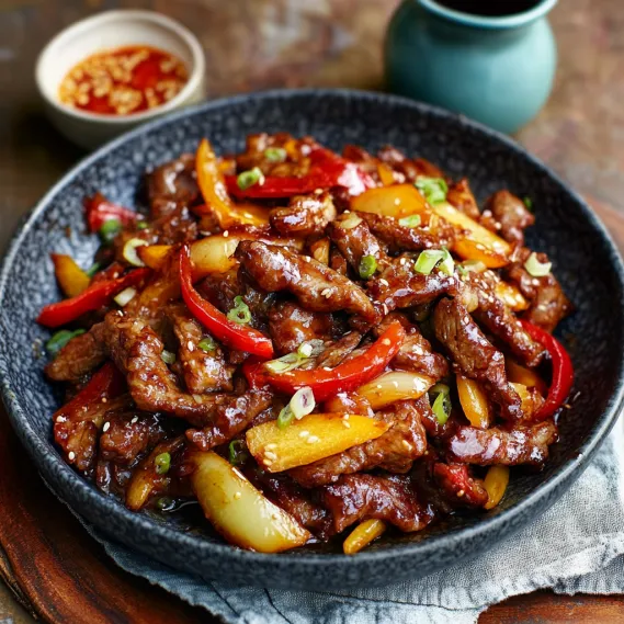 Delicious Crispy Chilli Beef with Sweet Chilli Sauce