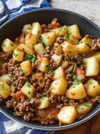 Ground Beef and Potatoes Skillet Recipe