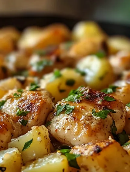 Garlic Parmesan Chicken and Potatoes Recipe