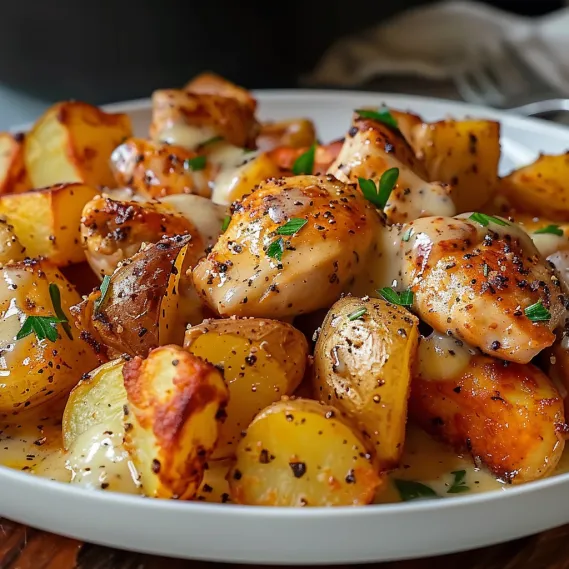 Delicious Garlic Parmesan Chicken and Potatoes