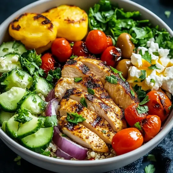 Delicious Mediterranean Chicken Bowl