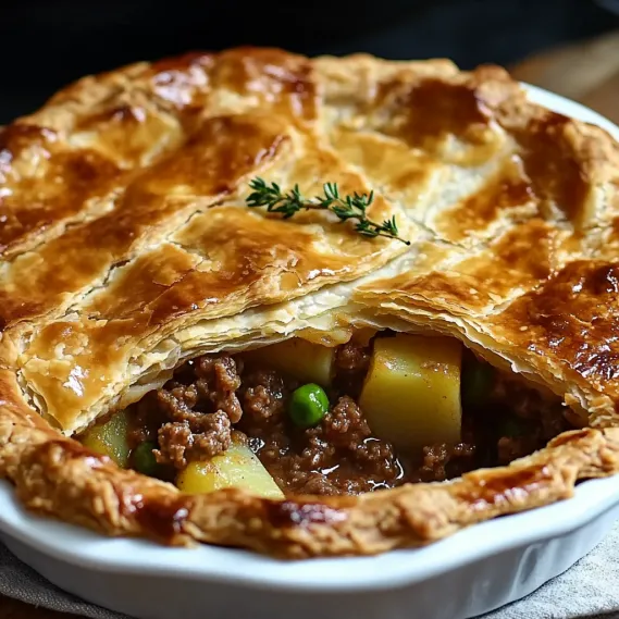 Delicious Irish Meat and Potato Pie