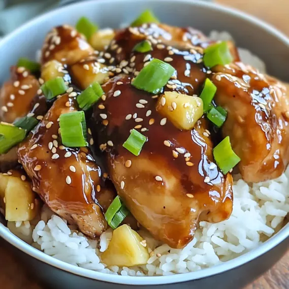 Hawaiian Teriyaki Chicken Crockpot