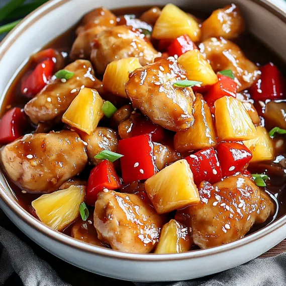 Sweet Sticky Pineapple Chicken