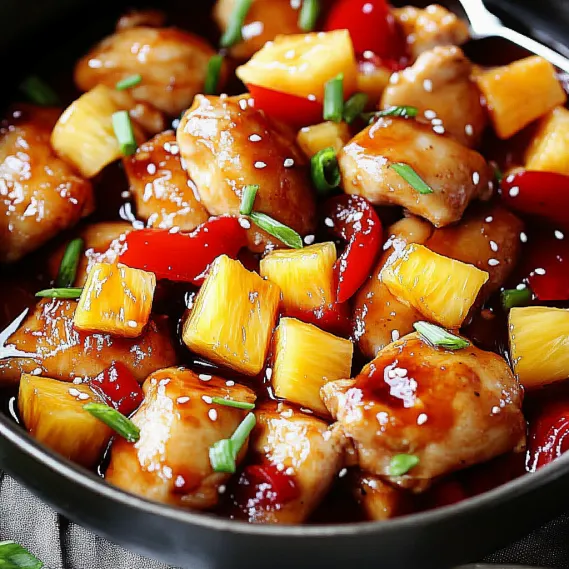 Delicious Sticky Pineapple Chicken