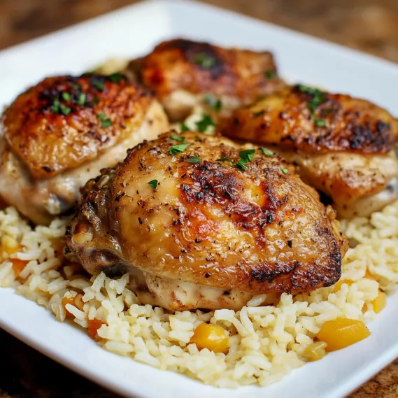 easy-oven-chicken-rice-one-pan-recipe - Cooking Keys