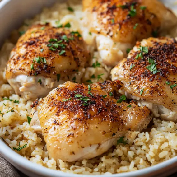 Best Oven Baked Chicken Rice