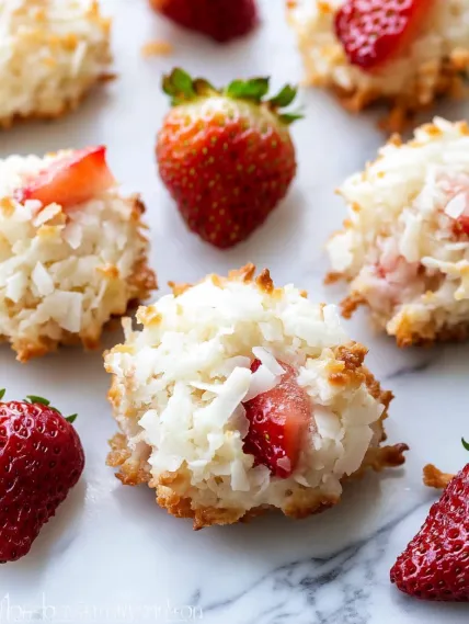 Strawberry Coconut Macaroons Recipe