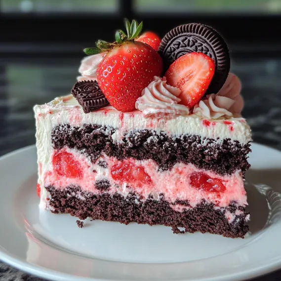 Sweet Strawberry Oreo Cake