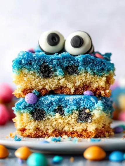 Cookie Monster Gooey Butter Cake Recipe