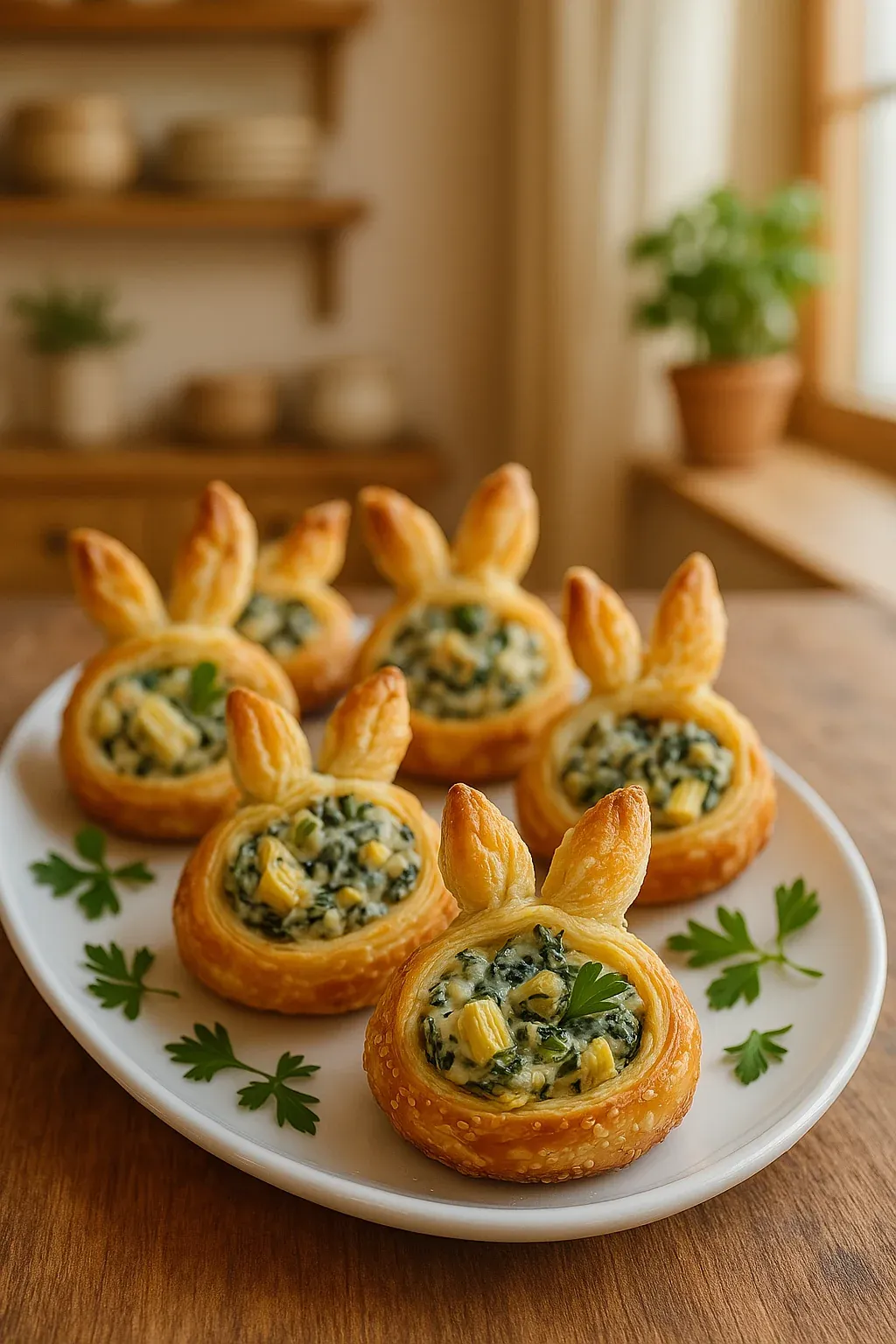 A plate of pastries shaped like rabbits.