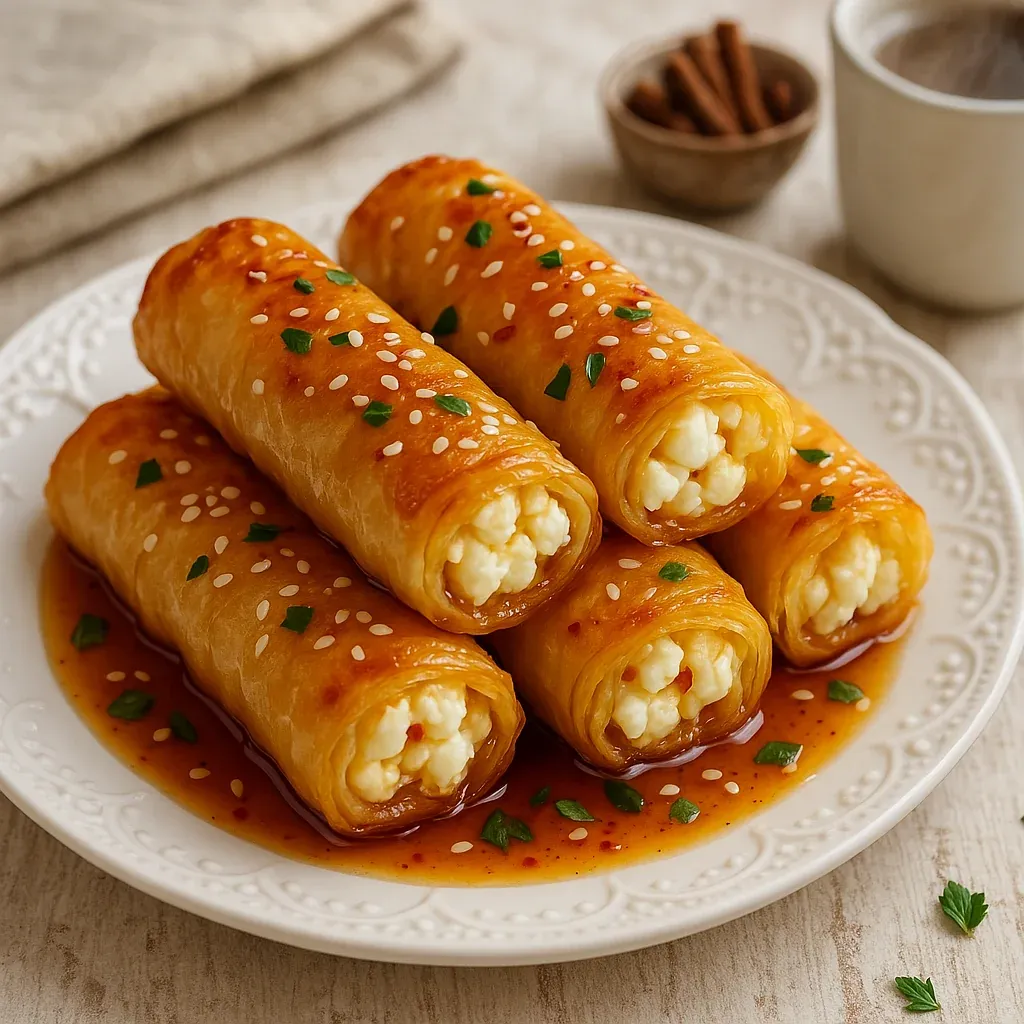 A plate of food with sauce on it.