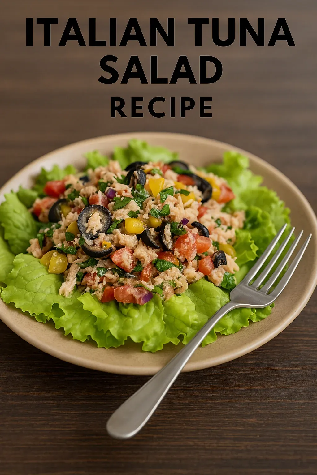 A salad with tomatoes, corn, and black olives.