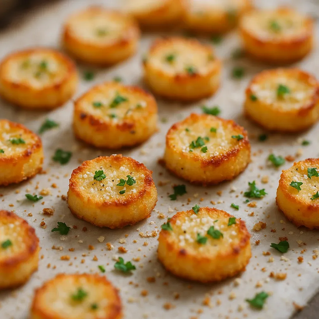 A tray of food with green herbs on top.