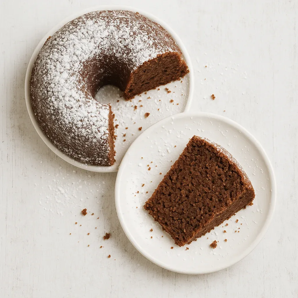 A slice of chocolate cake on a plate.