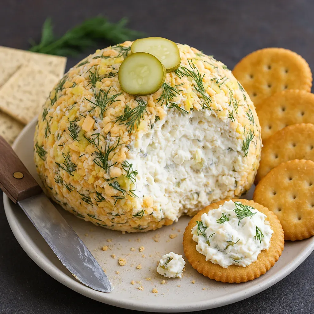 A plate of food with crackers and a dip.