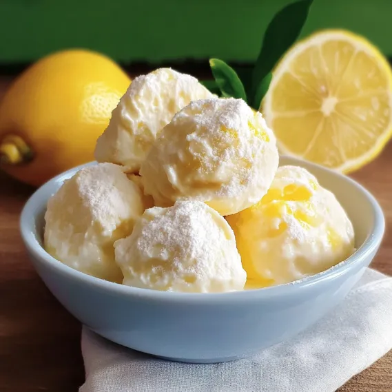 A bowl of lemon sorbet.