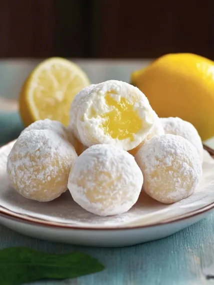 A plate of lemon meringues.