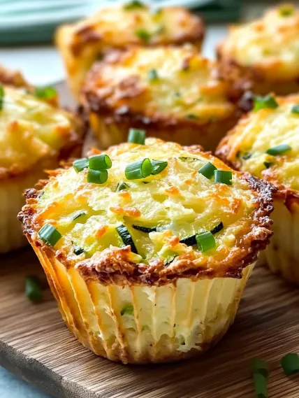 A cupcake with green onions on top.