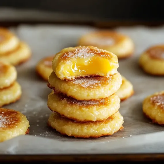 A stack of powdered sugar donuts.