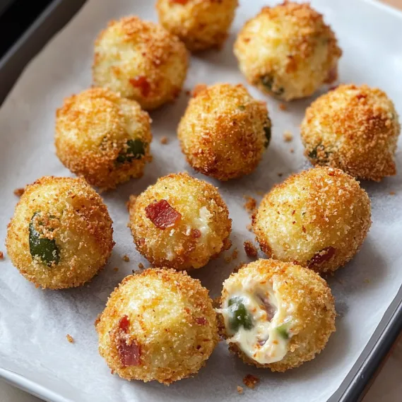 A plate of cheese balls.