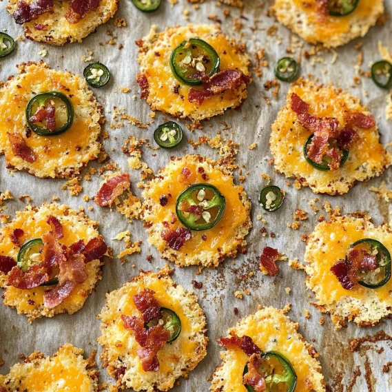 Bacon and jalapeno bites on a wooden table.