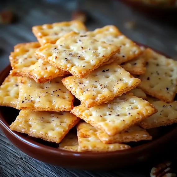 A bowl of crackers.