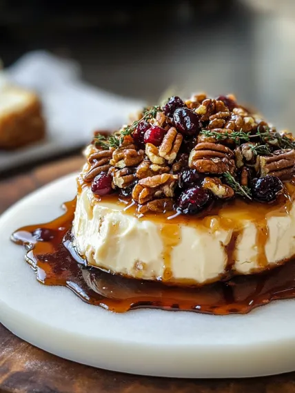 A dessert with a sauce on top.