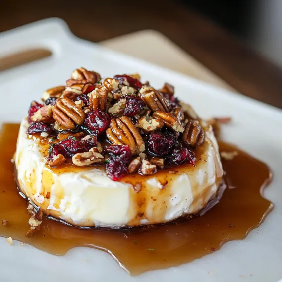 A dessert with a sauce on a plate.