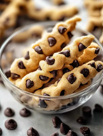 A bowl of chocolate chip cookies.