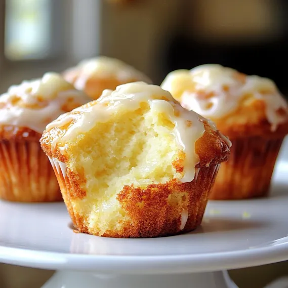 A white plate with two muffins on it.