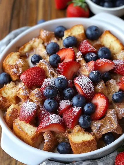 A bowl of food with blueberries and strawberries.