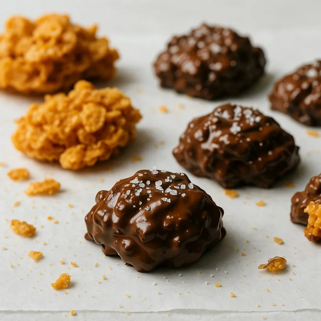 Chocolate covered cookies on a paper towel.