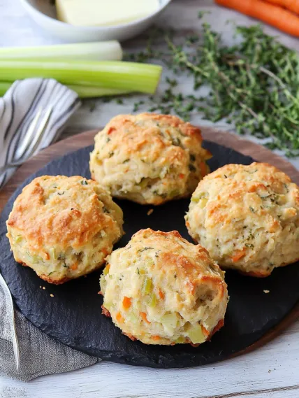 A plate of biscuits with carrots.