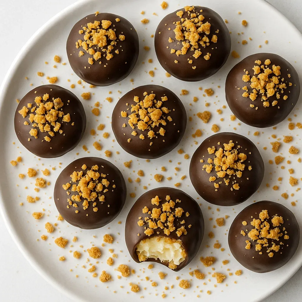 A plate of chocolate covered balls with nuts.