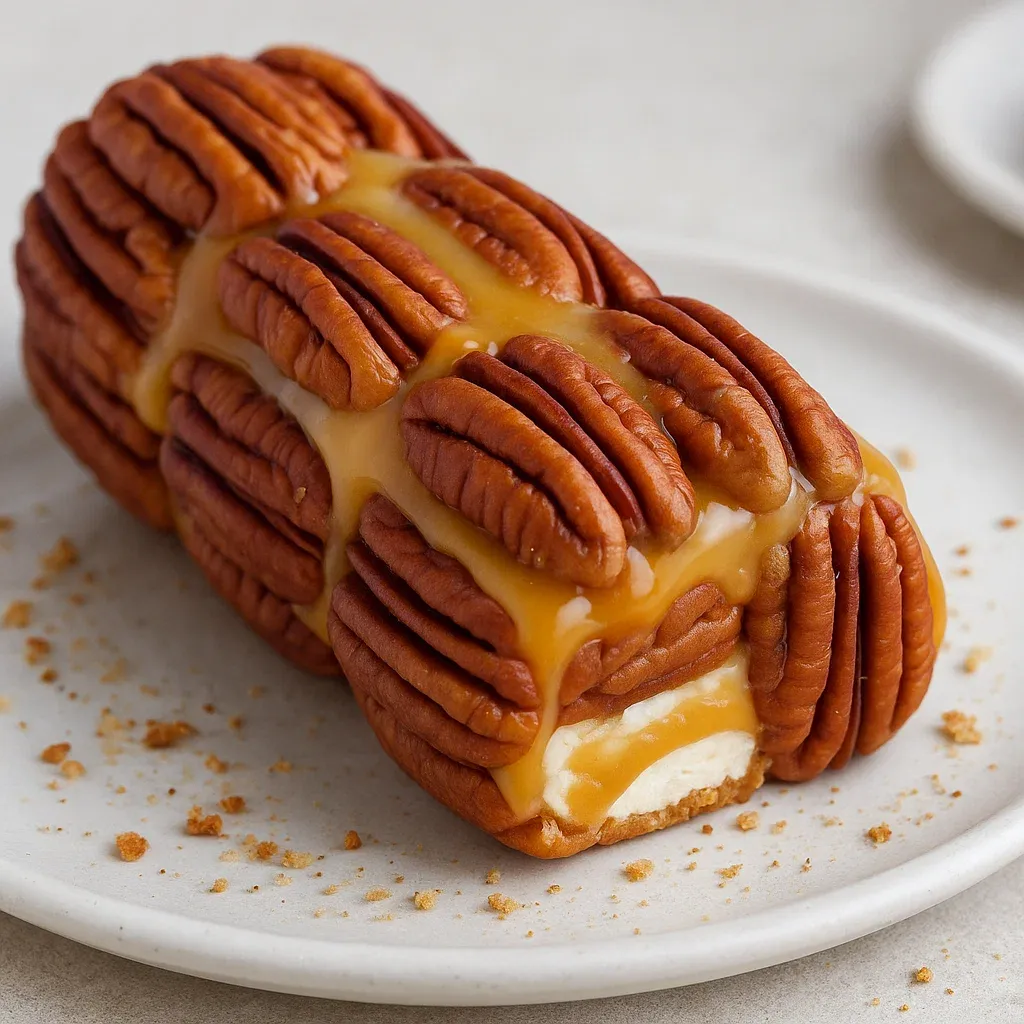 A slice of pecan pie on a plate.