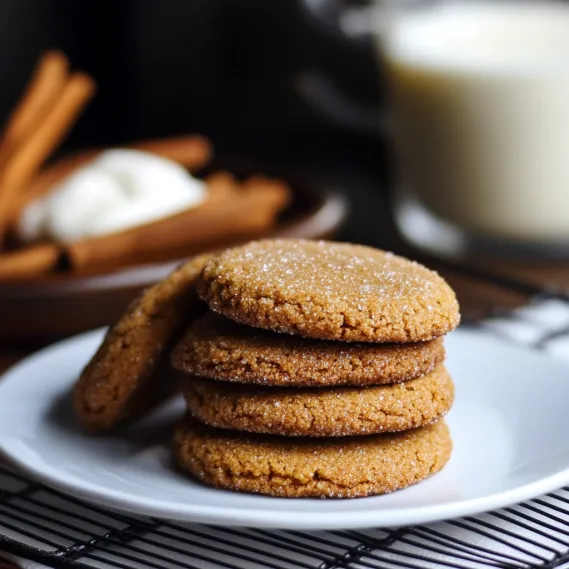 A stack of cookies on a plate.