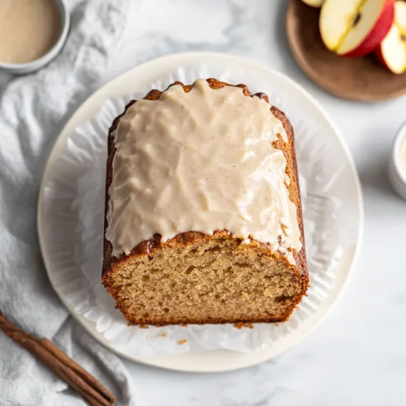 A loaf of bread with icing on top.