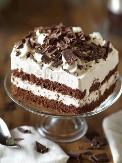 A slice of chocolate cake on a plate.