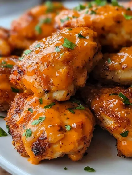A plate of chicken wings with sauce.