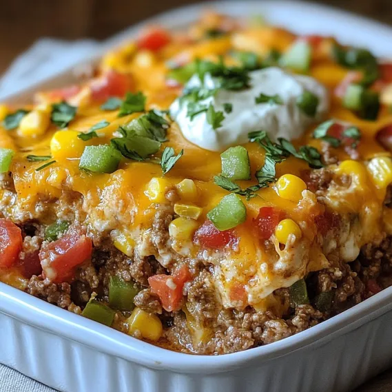 A white bowl with a casserole in it.