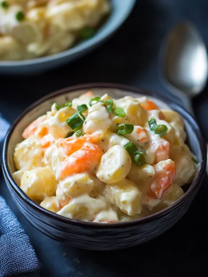 A bowl of food with a spoon in it.