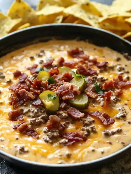 A bowl of chili with bacon and jalapenos.
