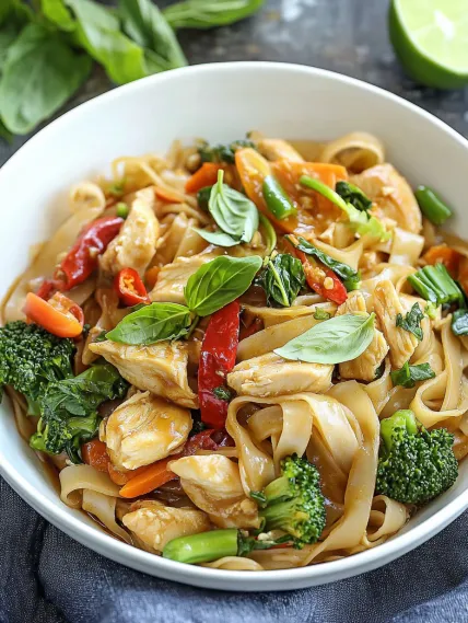 A bowl of noodles with meat and vegetables.