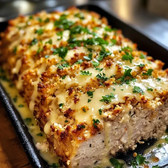 A pan of food with cheese and herbs.